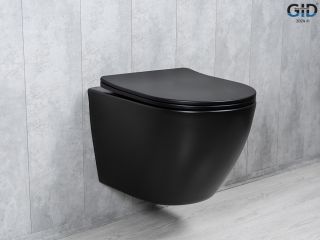 Унитаз подвесной Tornado Gid Tr2122TF-Bm 62261Y черный матовый 49x36x36